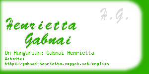 henrietta gabnai business card